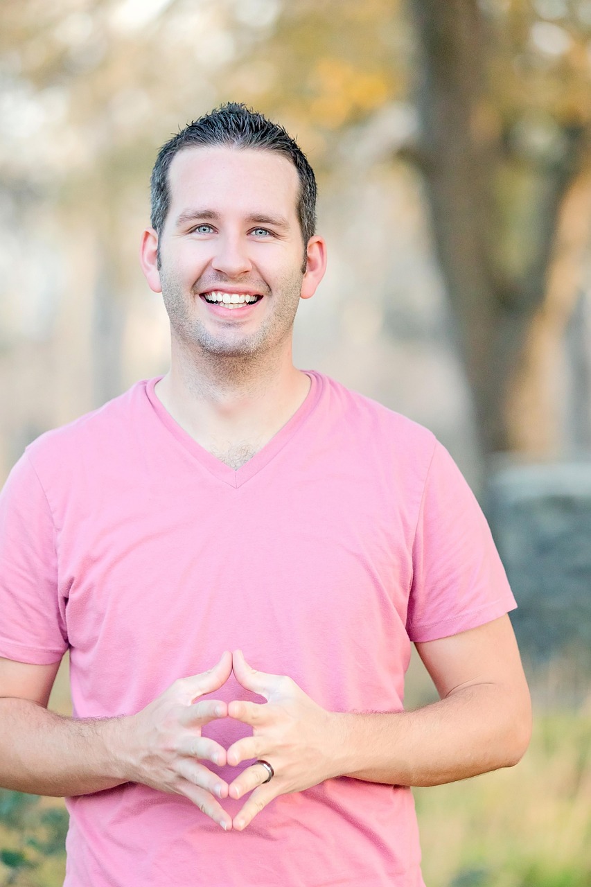 happy, dad, father, executive, customer, man, hands, smiling, male, summer, spring, fall, v-neck, tshirt, daddy, cute, hot, white, guy, american, parent, caucasian, love, married, adult, portrait, outdoors, cheerful, nature, lifestyle, day, peace, family, photos